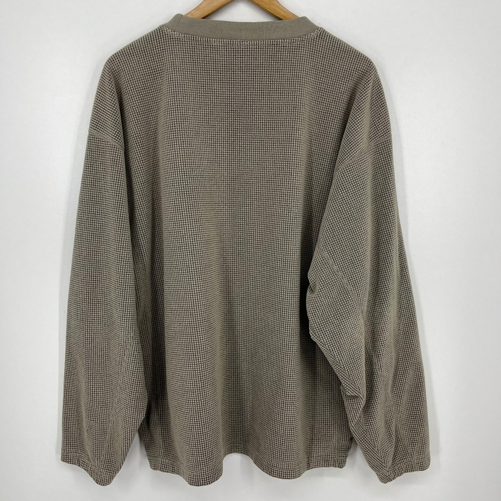 Time Out Indiana University Hoosiers Waffle Knit Sweatshirt Mens Large Taupe Vtg - Picture 2 of 13